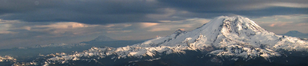 Majestic Mt Rainier from the air